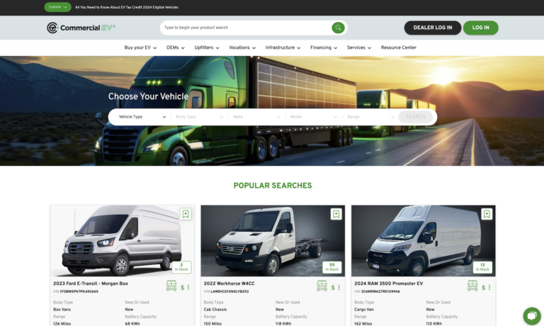 CommercialEVs.com Debuts with RETISIO Tech